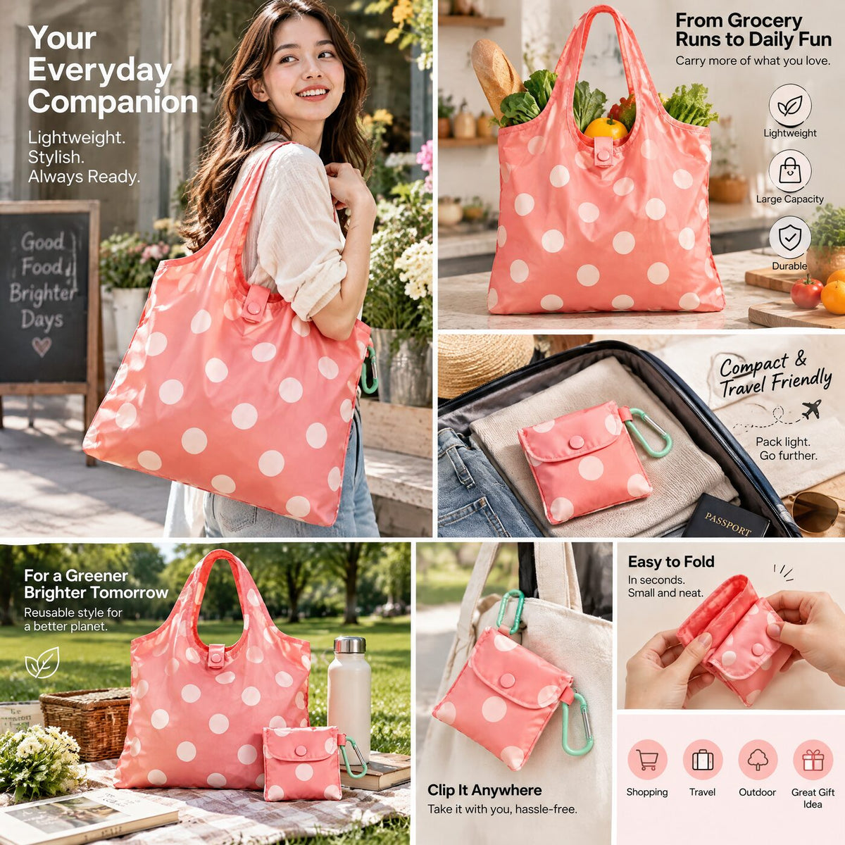 Loauyd™ Foldable Reusable Grocery Tote — product image 2