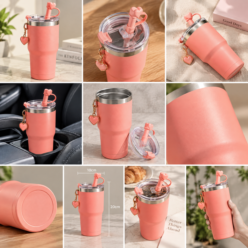 Loauyd™ Leak-Resistant Travel Tumbler with Straw — product image 4